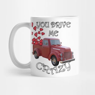 Happy Valentines Day Show Love Red Truck Carrying Hearts Funny Gifts Mug